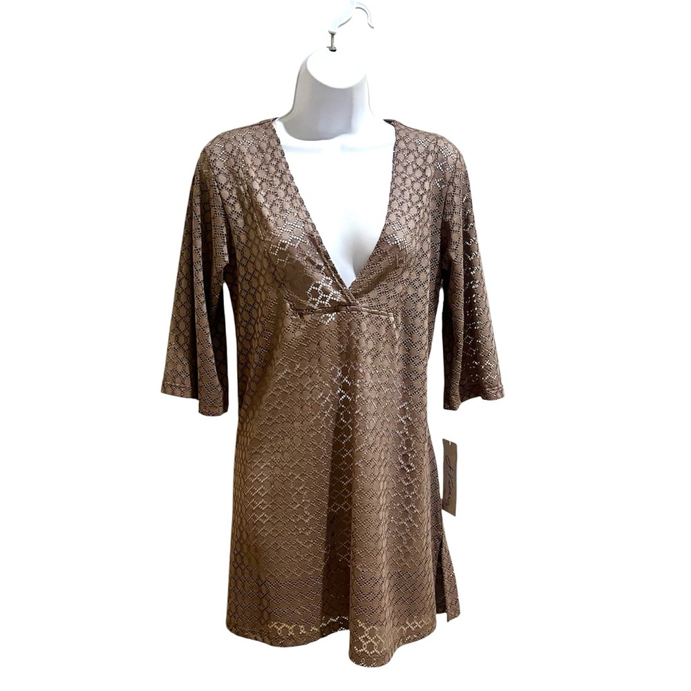 J. VALDI Elegant Tan Swim Coverup